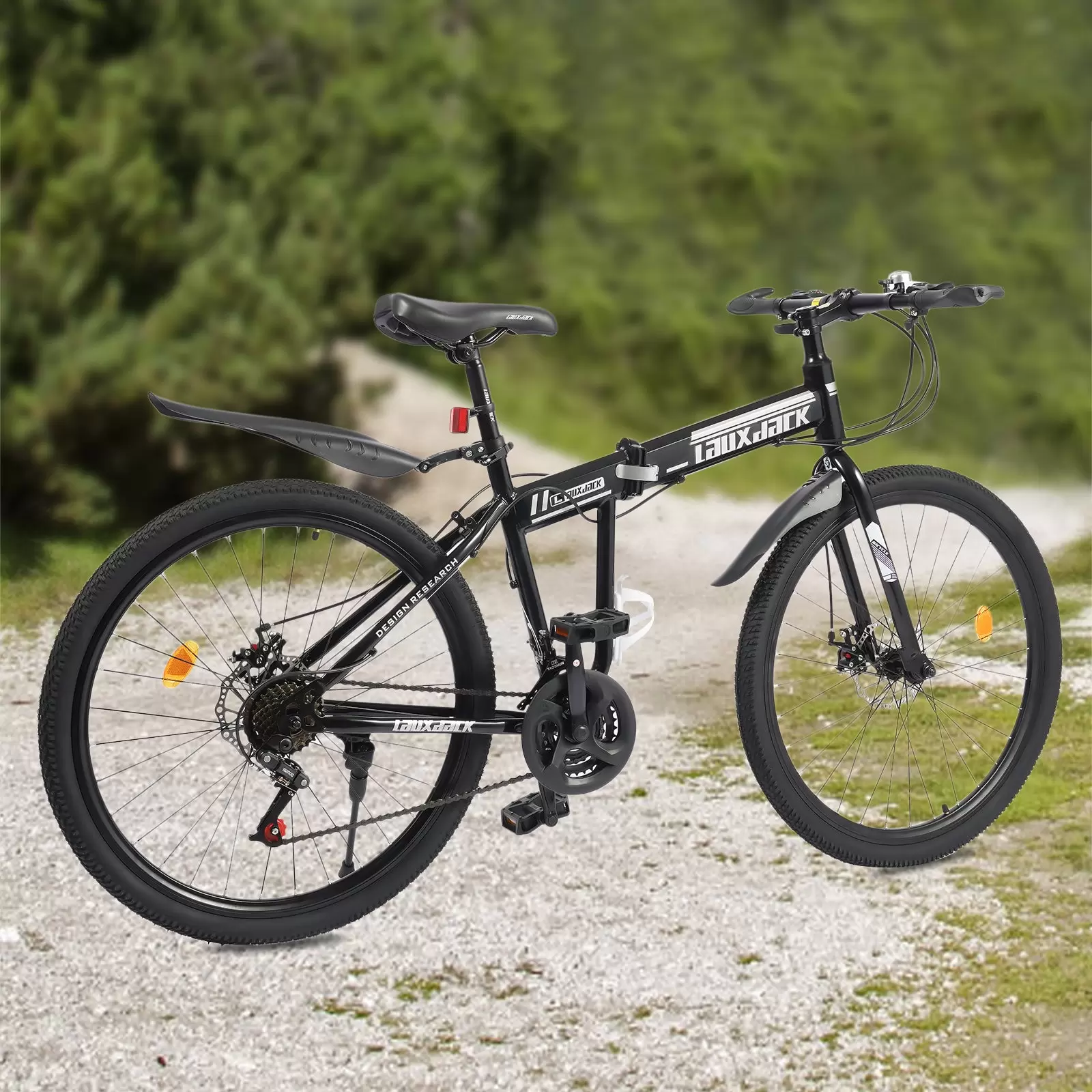 Folding Bike 21 Speed 26 Inch Adjustable Height Folding Mountain Bike with Front/Rear Disc Brakes, Load Weight 130kg Folding Bike 21 Speed 26 Inch Adjustable Height Folding Mountain Bike with Front/Rear Disc Brakes, Load Weight 130kg