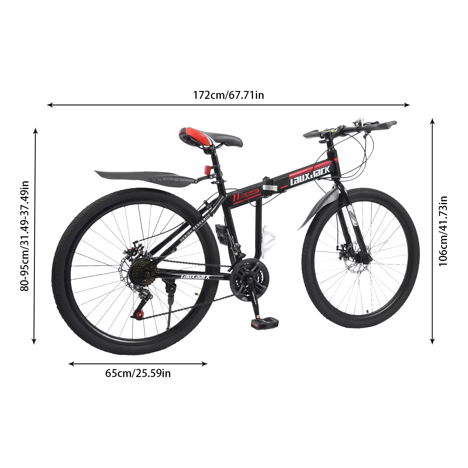26" Mountain Bike for Men, Folding Bike with Mudguard, 21 Speed, Bikes with Double Disc Brake 26" Mountain Bike for Men, Folding Bike with Mudguard, 21 Speed, Bikes with Double Disc Brake