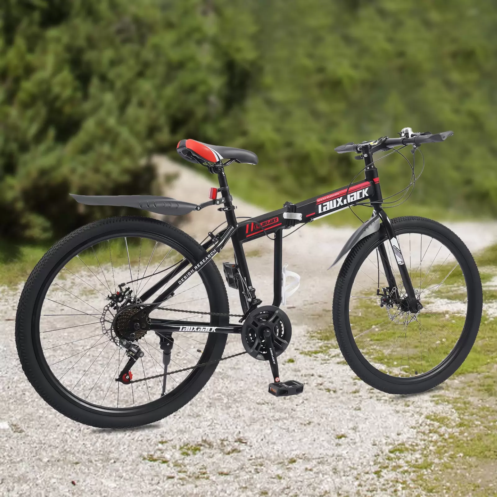 26" Mountain Bike for Men, Folding Bike with Mudguard, 21 Speed, Bikes with Double Disc Brake 26" Mountain Bike for Men, Folding Bike with Mudguard, 21 Speed, Bikes with Double Disc Brake