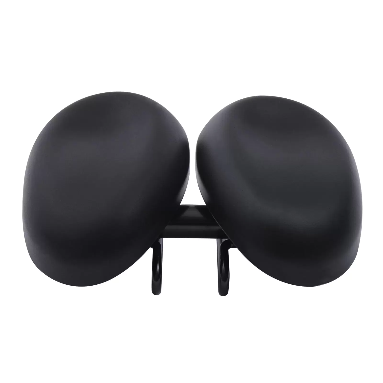 Shock absorbing black bike saddle - Bike saddle without nose - Adjustable width - Ergonomic - Waterproof PVC leather bike saddle
