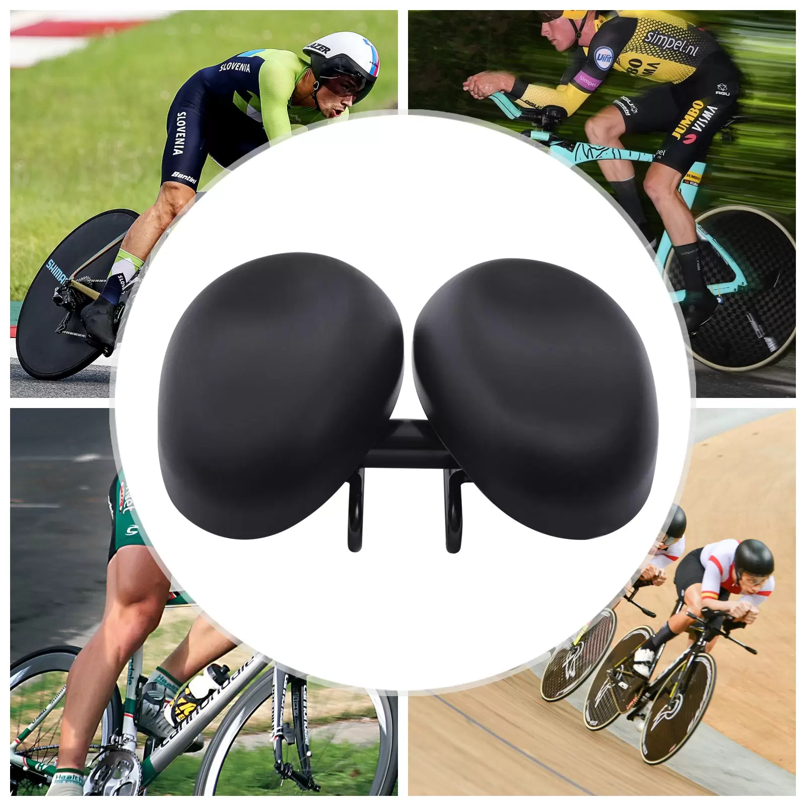 Shock absorbing black bike saddle - Bike saddle without nose - Adjustable width - Ergonomic - Waterproof PVC leather bike saddle Shock absorbing black bike saddle - Bike saddle without nose - Adjustable width - Ergonomic - Waterproof PVC leather bike saddle