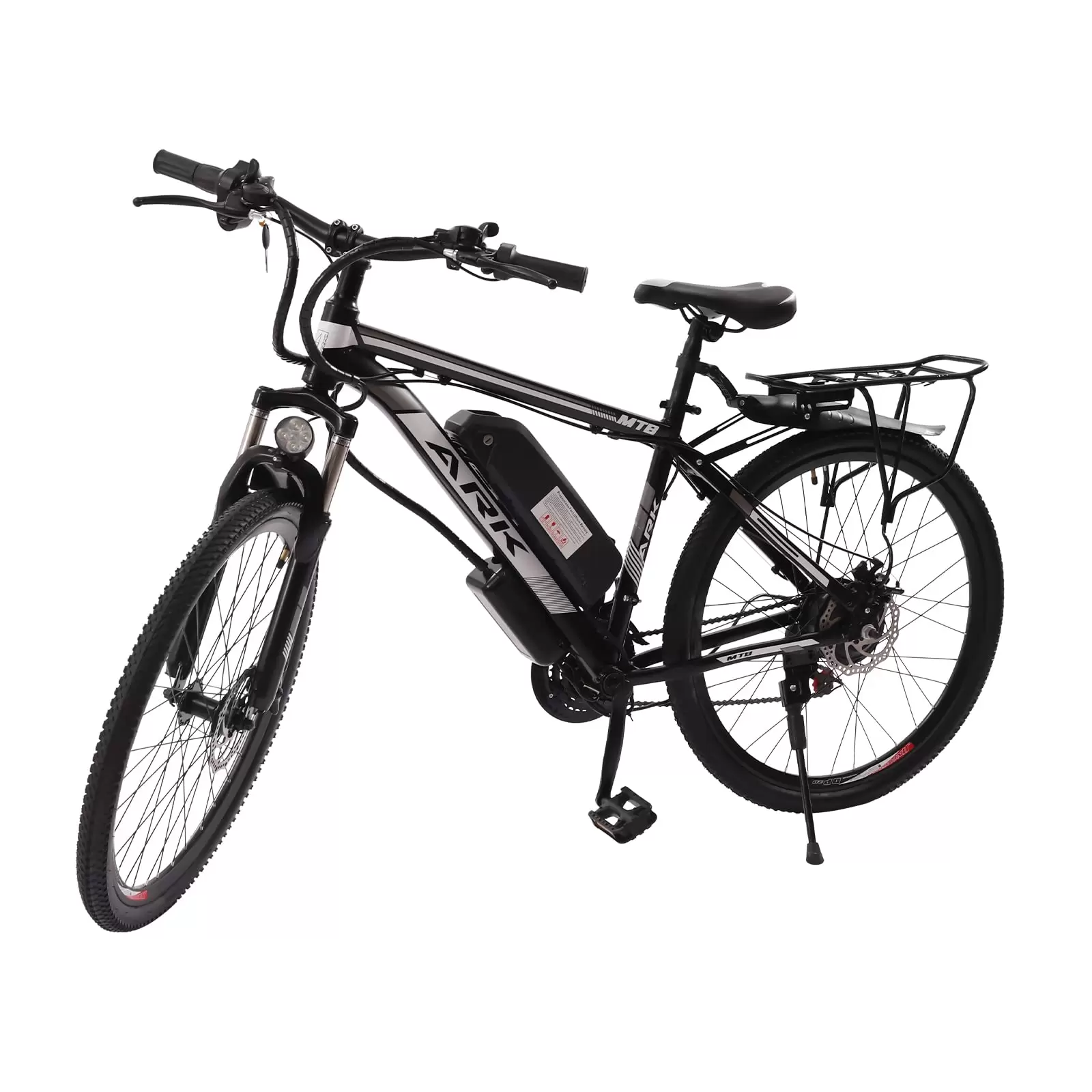 26" Electric Bike E-MTB 250 W Motor 25 km/h and 21 Speeds Electric Bike with LED Headlight and LCD Display for Men and Women