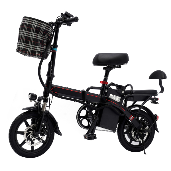 CNCEST E-Bike Foldable 14Inch with Motor Mximum speed of 25 km/h and Removable Lithium Battery City E-Bike For Adults With A Height Of 5.2-5.9ft