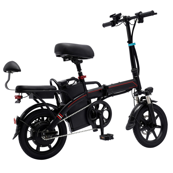 CNCEST E-Bike Foldable 14Inch with Motor Mximum speed of 25 km/h and Removable Lithium Battery City E-Bike For Adults With A Height Of 5.2-5.9ft