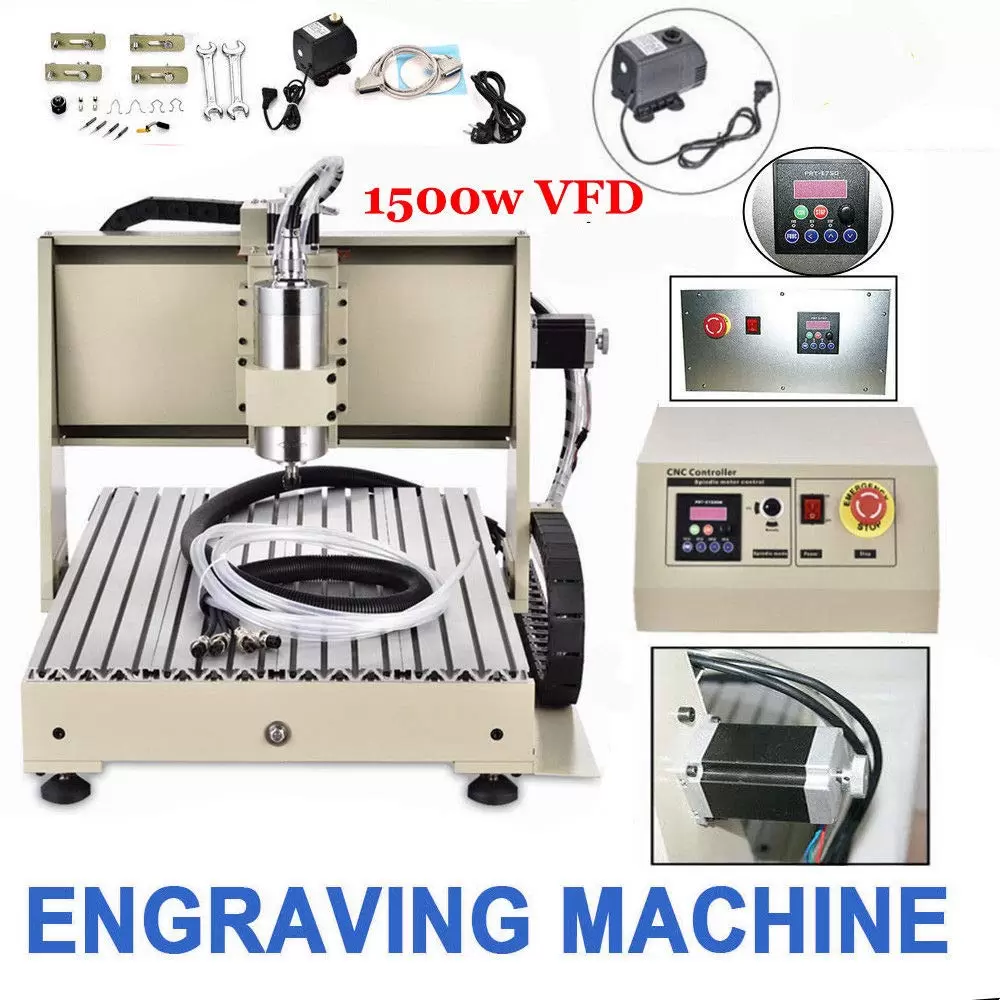 CNC VFD Milling Machine 1.5KW CNC Engraving Machine 3 Axis Easy Installation 304 Stainless Steel Die Casting Aluminum CNC VFD Milling Machine 1.5KW CNC Engraving Machine 3 Axis Easy Installation 304 Stainless Steel Die Casting Aluminum