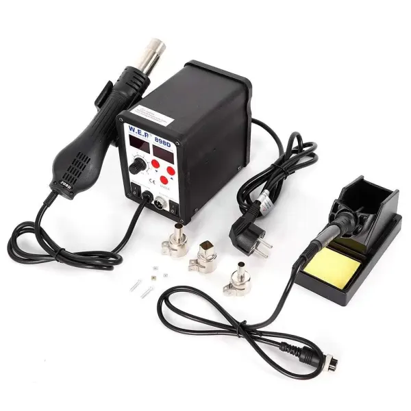 Soldering Station 700W Soldering Iron Hot Air Gun Reconditioning Soldering Station 100-480°C
