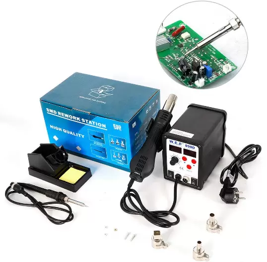 Soldering Station 700W Soldering Iron Hot Air Gun Reconditioning Soldering Station 100-480°C