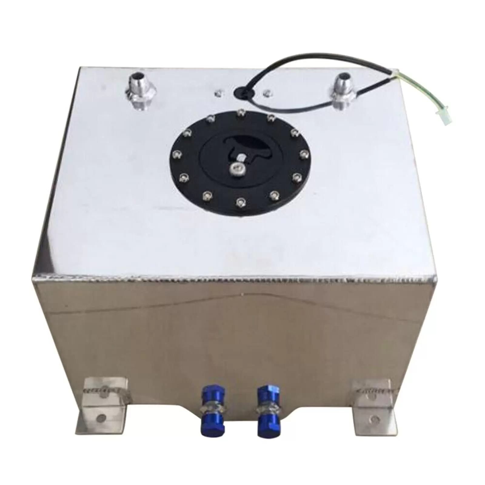 20L Universal Aluminum Fuel Tank Fuel Tank with Oil Level Sensor 0-90 Silver Plastic Cap with Sensor 20L Tank for Most Vehicles