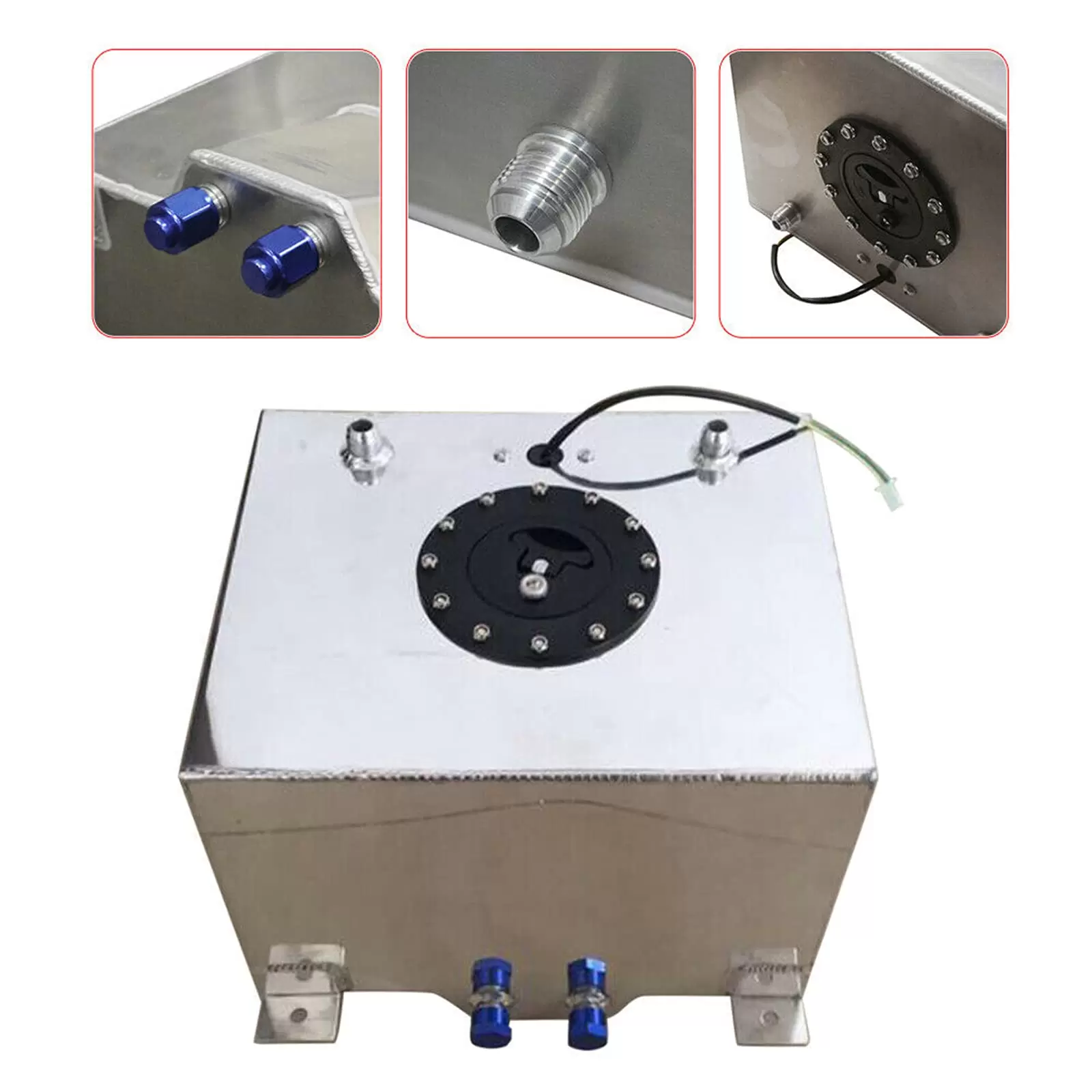 20L Universal Aluminum Fuel Tank Fuel Tank with Oil Level Sensor 0-90 Silver Plastic Cap with Sensor 20L Tank for Most Vehicles 20L Universal Aluminum Fuel Tank Fuel Tank with Oil Level Sensor 0-90 Silver Plastic Cap with Sensor 20L Tank for Most Vehicles