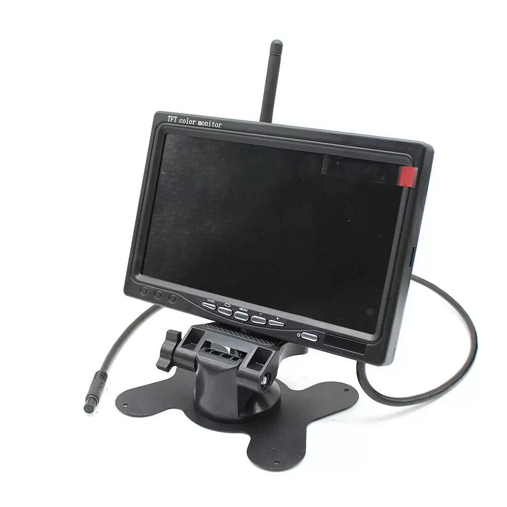 Parking Assistance System for Motorhome Trucks 4 Reversing Cameras Radio 7 Inch LCD 4x Wireless Car Backup Camera 7" LCD Monitor for Truck Van