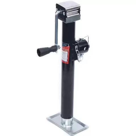 1 Pair Trailer Jack Stands with Crank - Maximum Load: 2000 Pounds - for Trailer, Caravan, Yacht