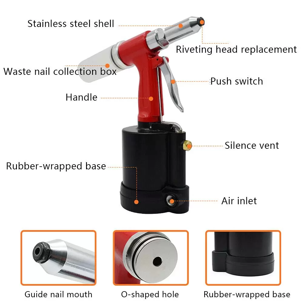 1/4 NPT Air Force Blind Rivet Gun Air Riveter Gun Blind Rivets Air Hydraulic Pneumatic Pop Riveter Rivet Gun Power Riveting Tool 1/4 NPT Air Force Blind Rivet Gun Air Riveter Gun Blind Rivets Air Hydraulic Pneumatic Pop Riveter Rivet Gun Power Riveting Tool