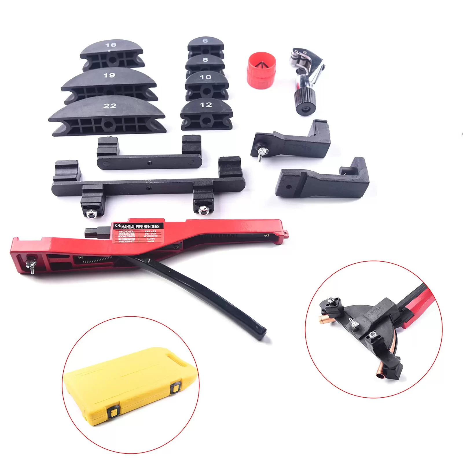 6-22mm Tube Bender CT-999 Manual Copper Form 6-22mm Industrial Tube Bender Tool Set 6-22mm Tube Bender CT-999 Manual Copper Form 6-22mm Industrial Tube Bender Tool Set