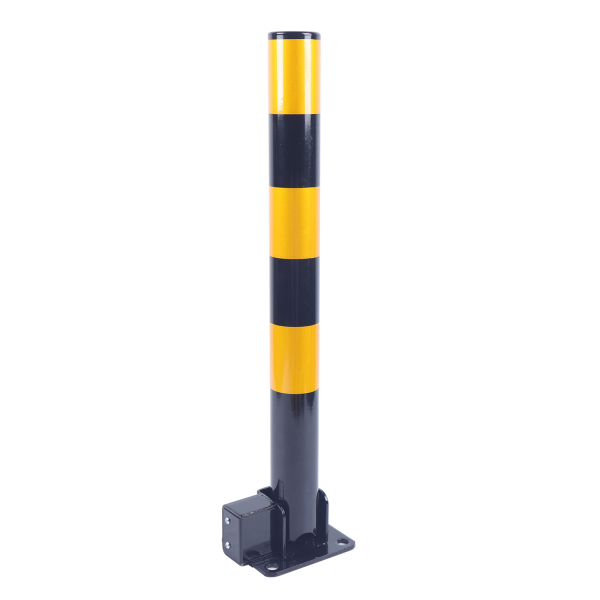 Set of 2 Removable Round Guardrail, Lockable Parking Guardrail, Traffic Sign, Safety Sign, Lockable, 3 Keys