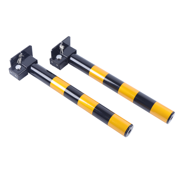 Set of 2 Removable Round Guardrail, Lockable Parking Guardrail, Traffic Sign, Safety Sign, Lockable, 3 Keys