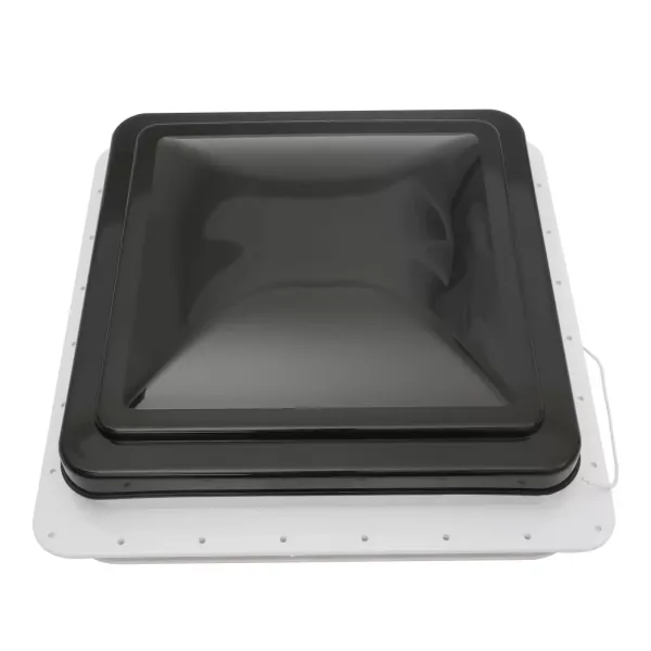 Vent Transparent Roof Skylight 42 X 42 Cm 14" For Caravan Or Motorhome For Caravans Roof Vent Skylight 42 X 42 cm Dekalin Sealant + Screws