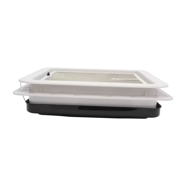 Vent Transparent Roof Skylight 42 X 42 Cm 14" For Caravan Or Motorhome For Caravans Roof Vent Skylight 42 X 42 cm Dekalin Sealant + Screws