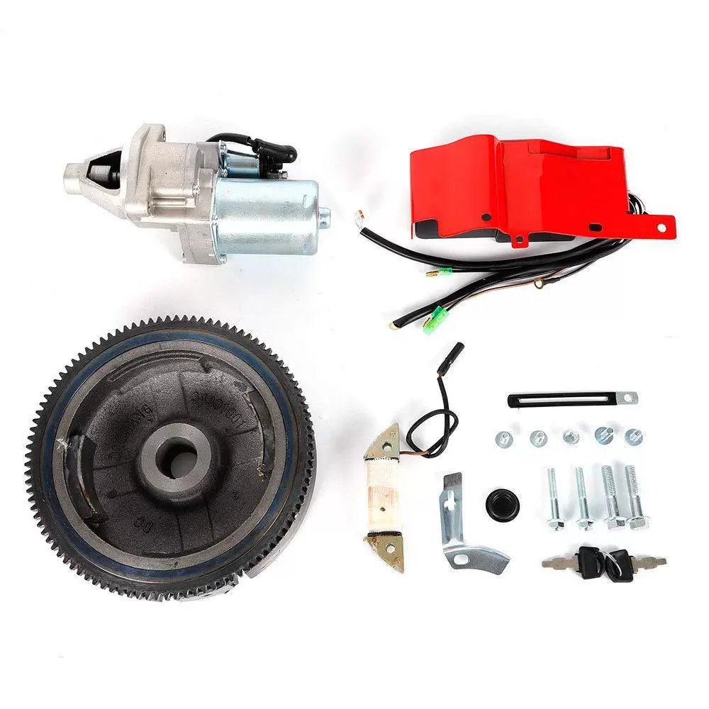 Electric Engine Start Kit Key Switch Flywheel with Ring Gear