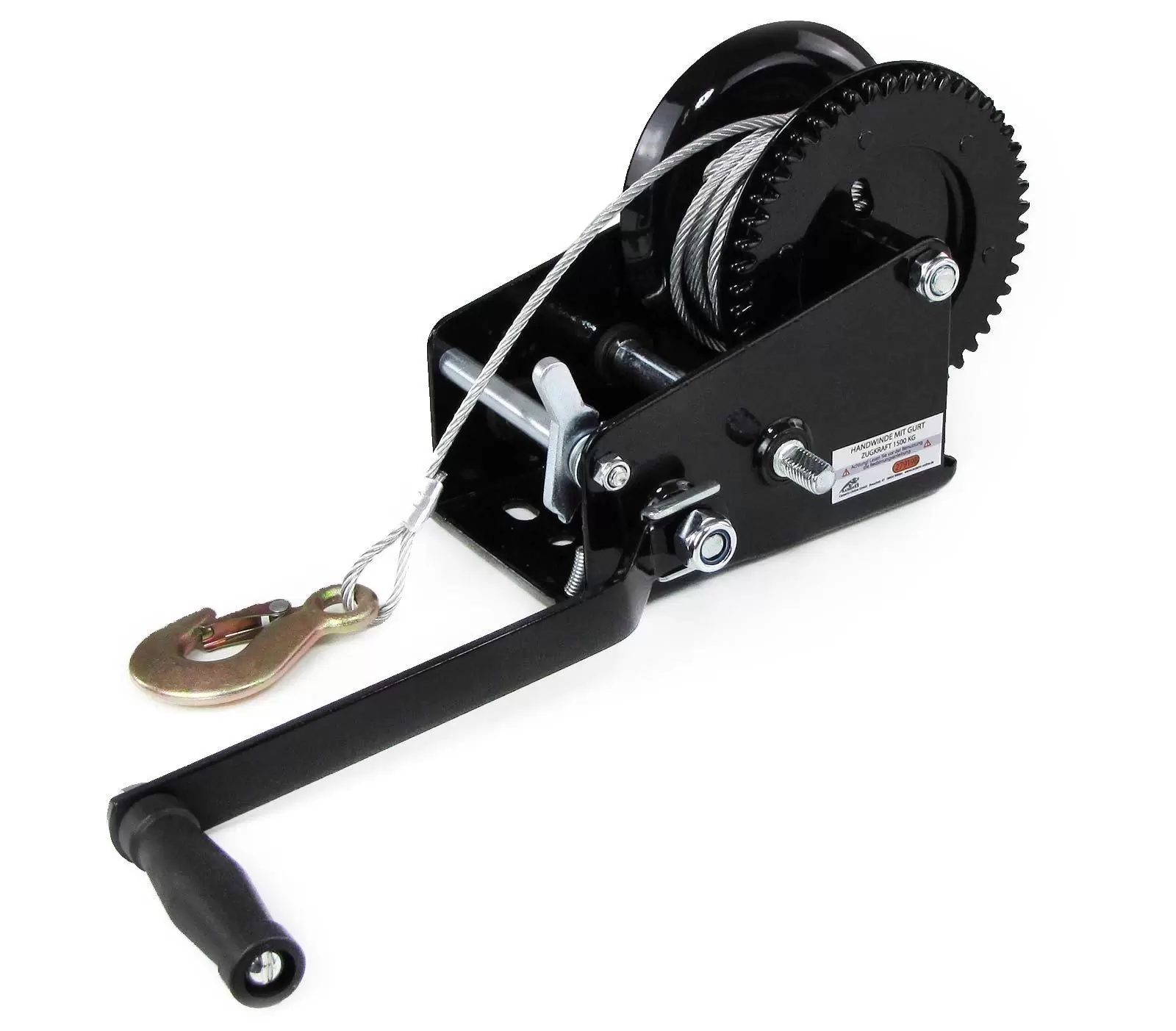 Manual Winch With Galvanized Metal Winch 1500 Kg Professional Manual Winches For Boat Trailers 10m High Security High Load-bearing Capacity