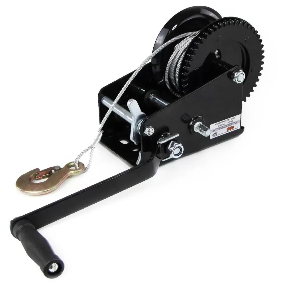 Manual Winch With Galvanized Metal Winch 1500 Kg Professional Manual Winches For Boat Trailers 10m High Security High Load-bearing Capacity