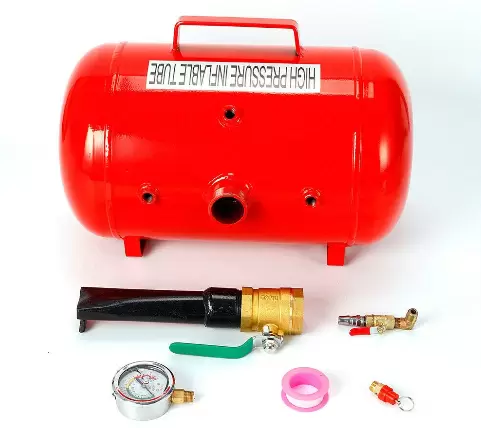 Tire Inflator 5 Gallon 20L Shock Inflator Booster Airbooster Stainless Steel Compressed Air Pump