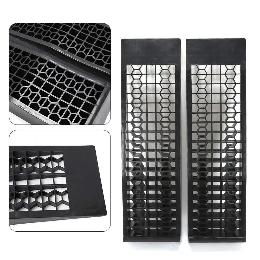 2 Pieces of High-Strength Plastic Car Ramps 3000KG