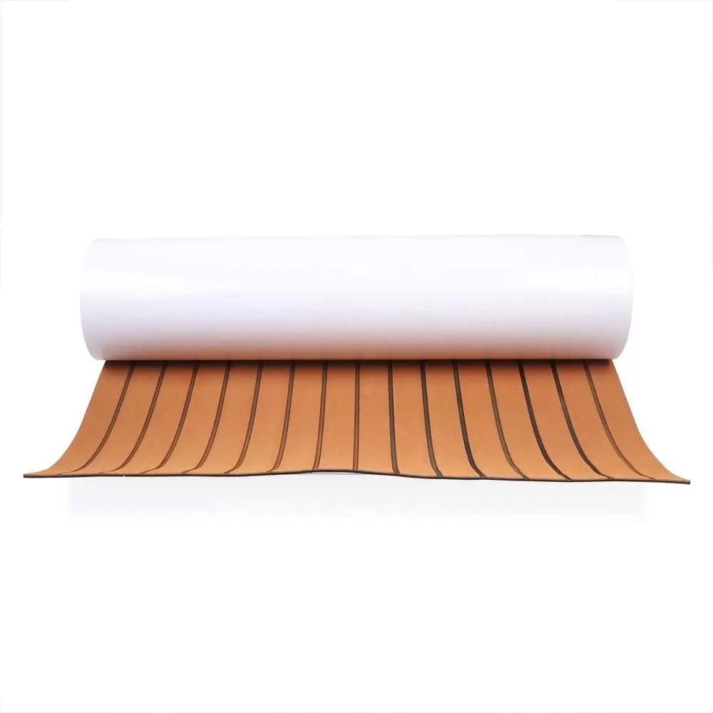 Products Foam Floor Mat - Self Adhesive - Boat Yacht Floor Mat - Synthetic Foam（Brown + Black）