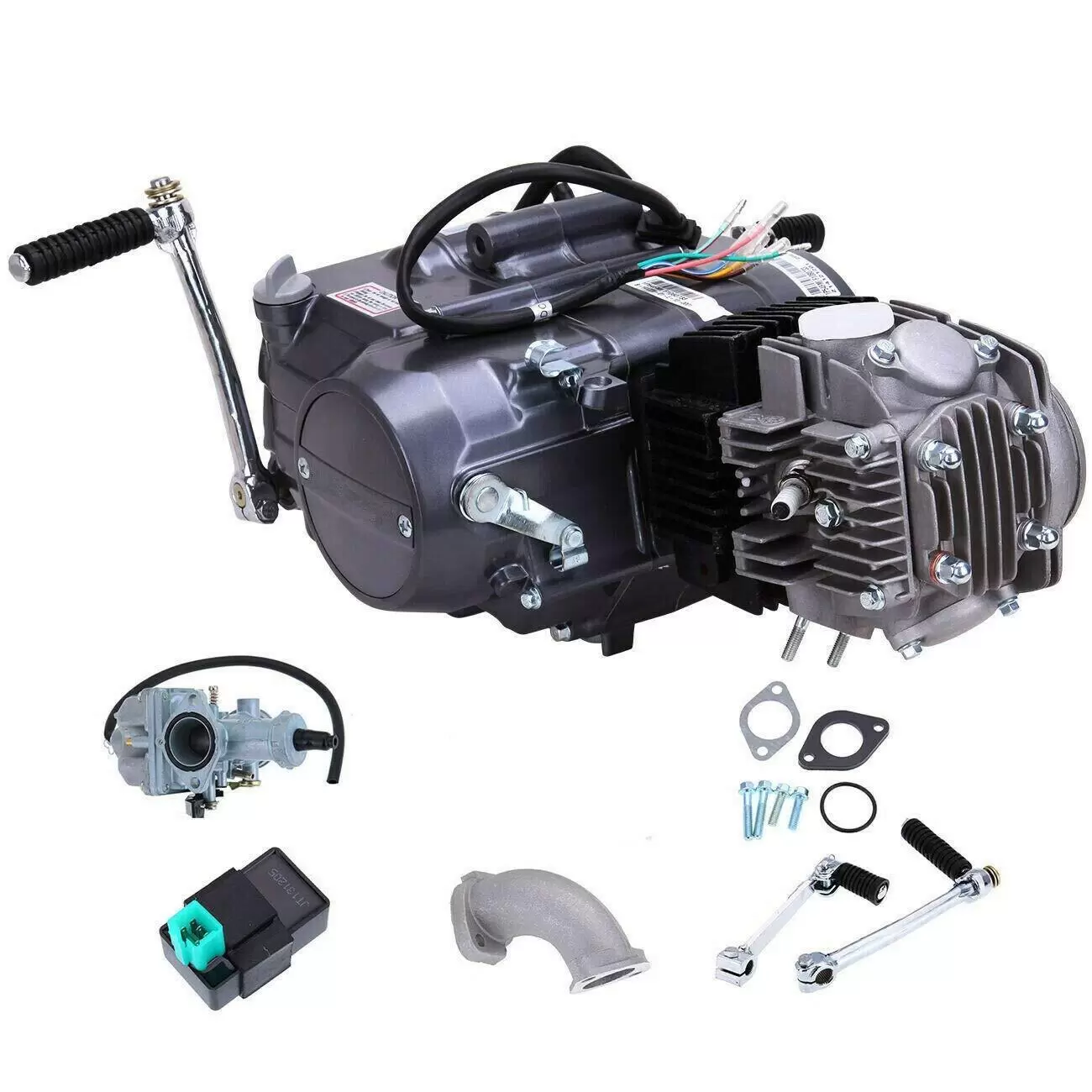 125cc Engine Kit Fully Automatic Top Electric Start Pitbike Cross 4 Speed Manual Starter for CRF50 XR50 Z50 Easy to Operate Powerful Engine