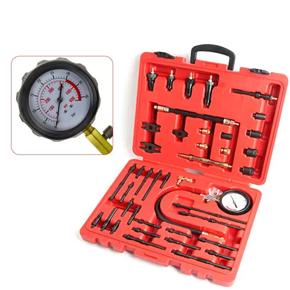 Compression tester with box 40 bar / 600 psi - Compression tester for gasoline diesel engines