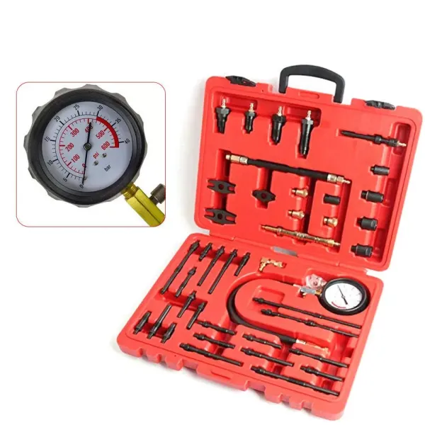 Compression tester with box 40 bar / 600 psi - Compression tester for gasoline diesel engines