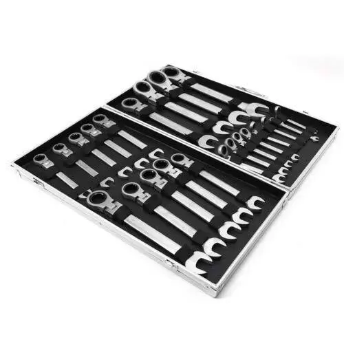 CNCEST 22 Piece Ratchet Combination Wrench Set - 6-32mm - Professional Ratchet Wrench Set CNCEST 22 Piece Ratchet Combination Wrench Set - 6-32mm - Professional Ratchet Wrench Set