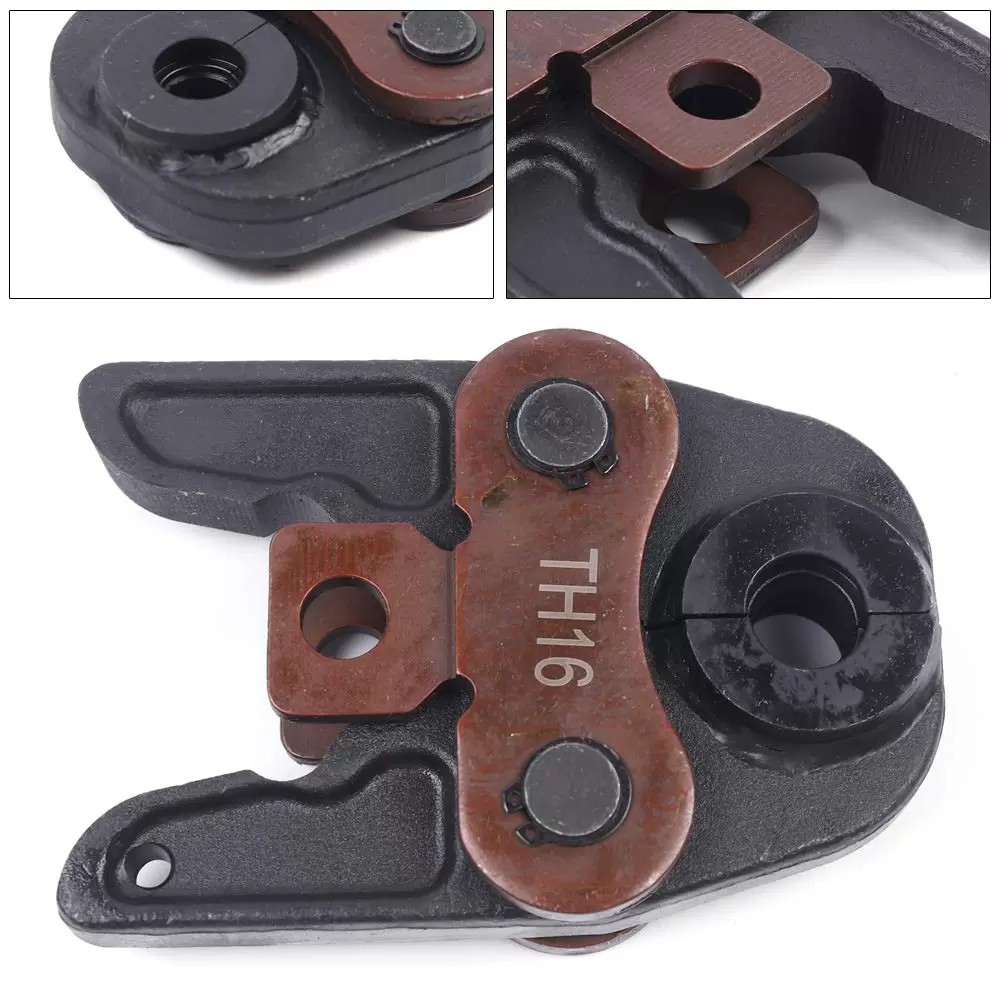 TH16 Crimping pliers for aluminum and plastic pipes with PEX tubes, PB pipes, copper faucets and copper fittings TH16 Crimping pliers for aluminum and plastic pipes with PEX tubes, PB pipes, copper faucets and copper fittings