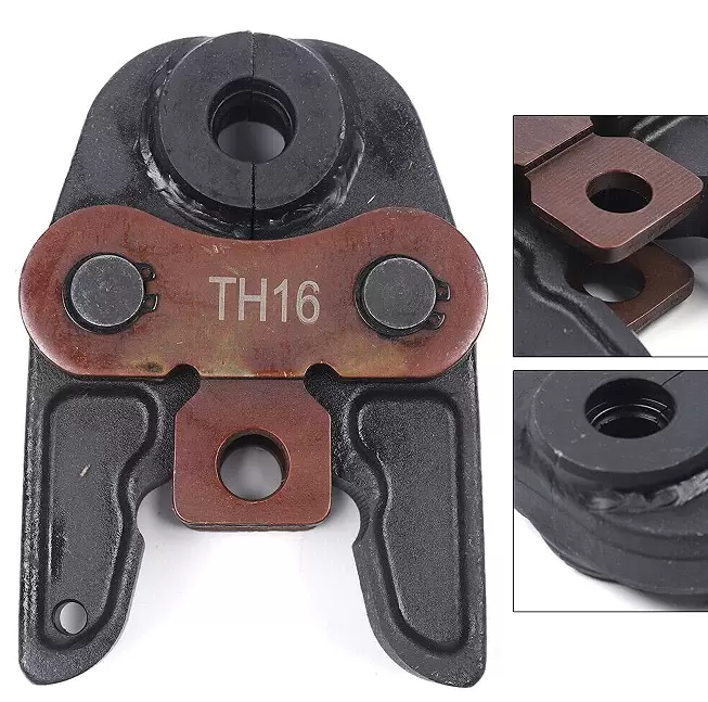 TH16 Crimping pliers for aluminum and plastic pipes with PEX tubes, PB pipes, copper faucets and copper fittings