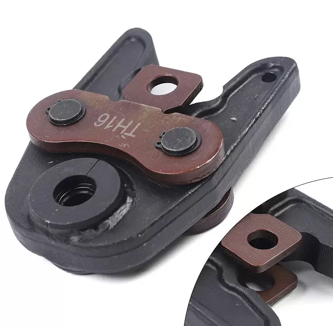 TH16 Crimping pliers for aluminum and plastic pipes with PEX tubes, PB pipes, copper faucets and copper fittings
