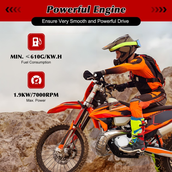 49cc Mini Engine Kit 2 Stroke Mini Dirt Bike ATV Scooter Engine Motor Kit Easy Start Air Cooled Racing Engine Set
