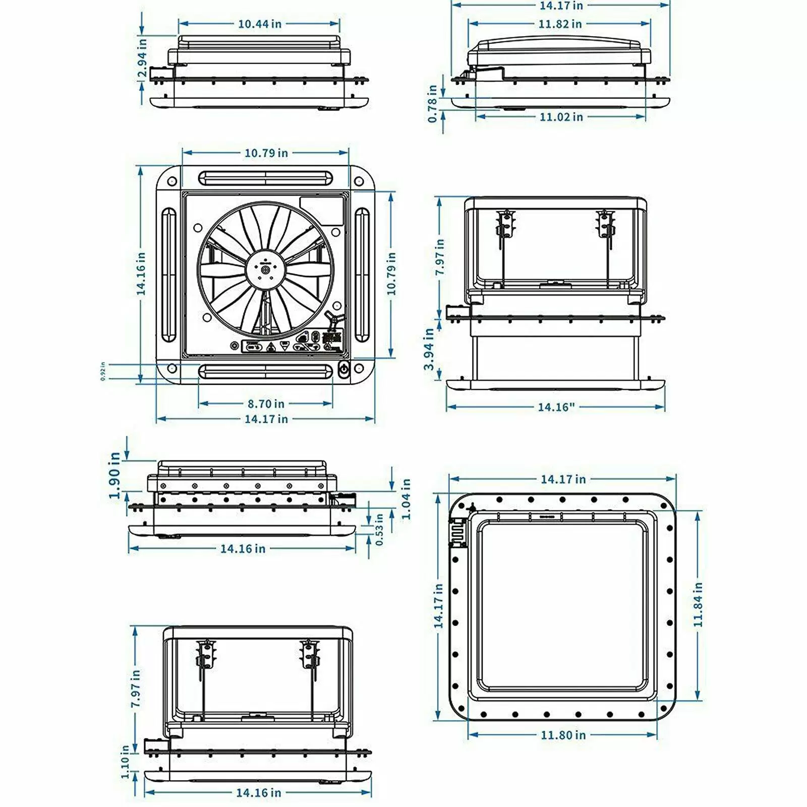 28*28 cm Motorhome Hatch Roof Vent Fan Roof Hood Ventilation Exhaust Roof Hatch with LED Light White Lid Lnner for Garnish Ring 28*28 cm Motorhome Hatch Roof Vent Fan Roof Hood Ventilation Exhaust Roof Hatch with LED Light White Lid Lnner for Garnish Ring