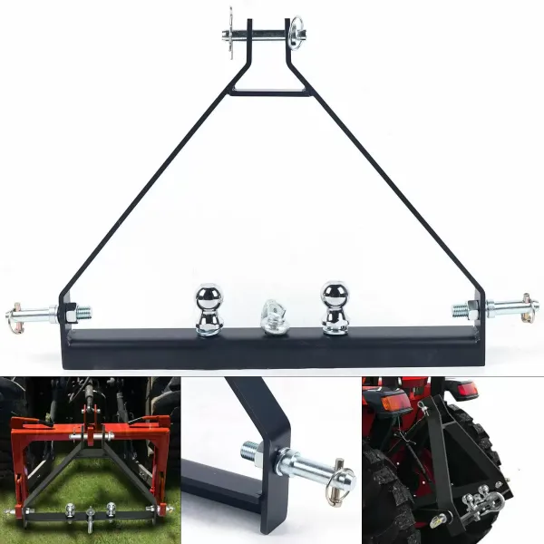 Tractor hitch rail with three-point suspension - 660 mm - Category I Hitch rail