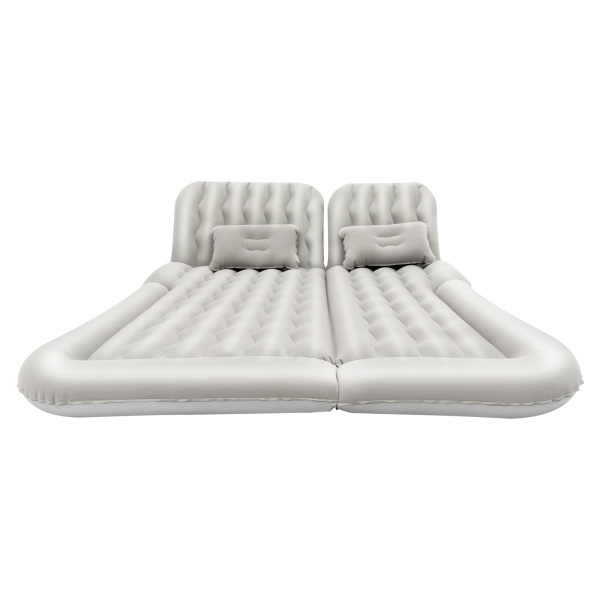 Portable Car Mattress SUV Inflatable Camping Mattress with 2 Pillows Air Pump For Camping Traveling Hiking Fishing Gray