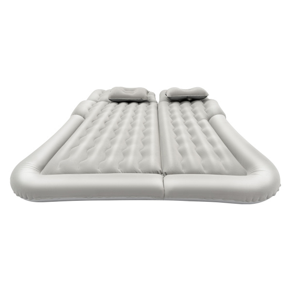 Portable Car Mattress SUV Inflatable Camping Mattress with 2 Pillows Air Pump For Camping Traveling Hiking Fishing Gray