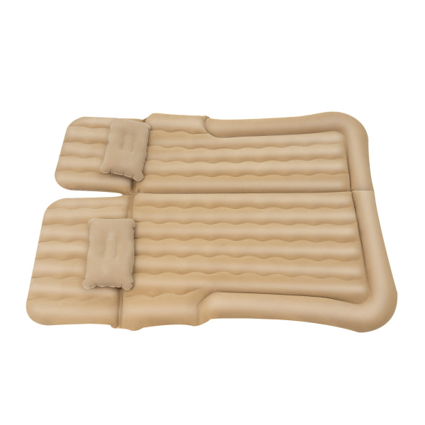 Thickened Movable Inflatable Mattress with Air Pump for Travel Camping Outdoor Activities Soft And Durable Easy to Install 175 x 130 cm Beige