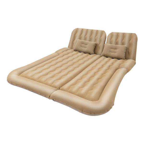Thickened Movable Inflatable Mattress with Air Pump for Travel Camping Outdoor Activities Soft And Durable Easy to Install 175 x 130 cm Beige