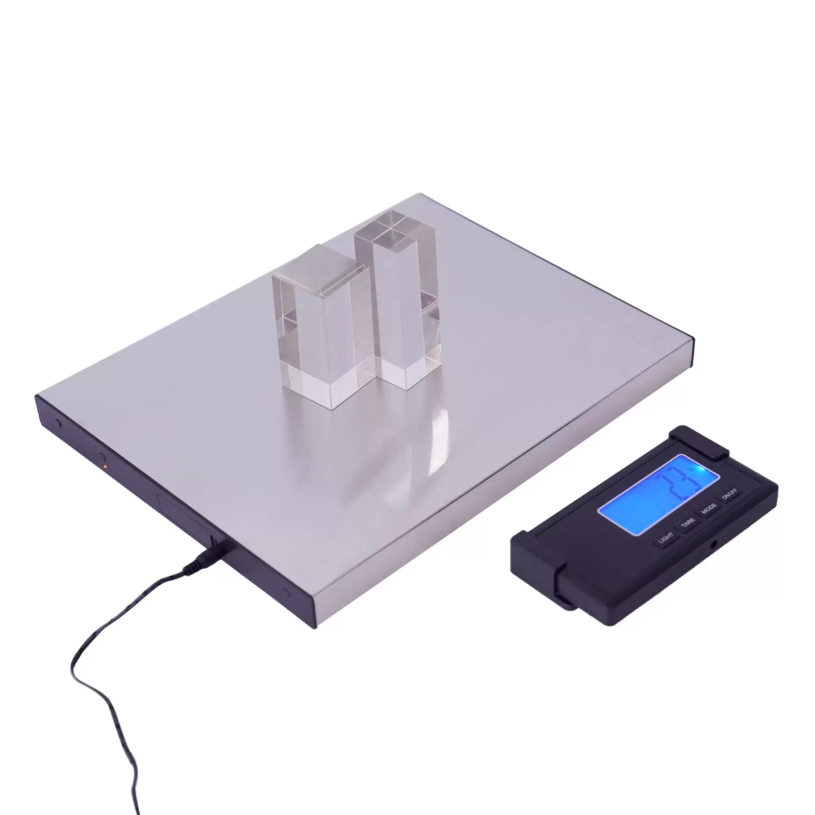 Package Scale LCD Platform Scale Cast Aluminum Precision Scale High Precision Table Scale 397 lbs for Weighing Parcels Vegetables