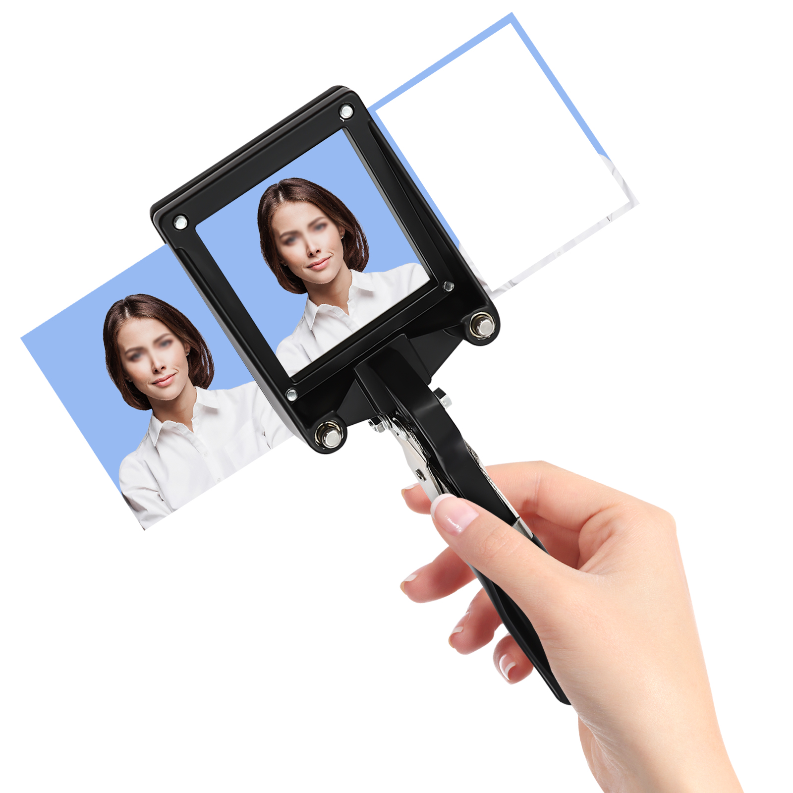 Manual Passport Photo Cutter, Passport Photo Punching Machine, Perforated Photo Cutter, 23*8.7 cm