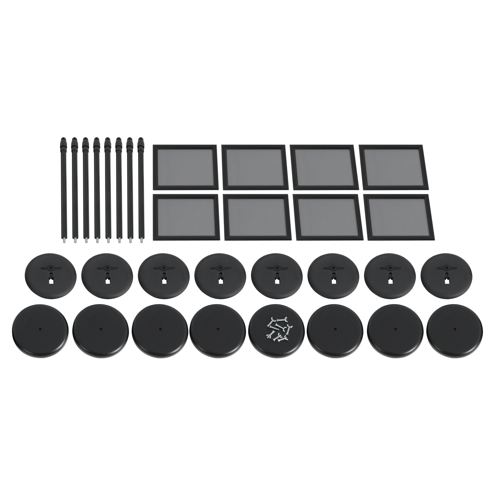 8pcs A4 Sign holder, Adjustable Sign Holder, Heavy-duty Pedestal Sign Holder - Black