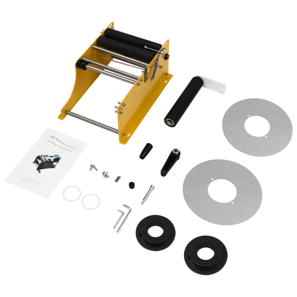 25-120mm Labeling Machine, Manual Bottle Labeling Machine,  Labeling Machine for Round Bottle - Yellow