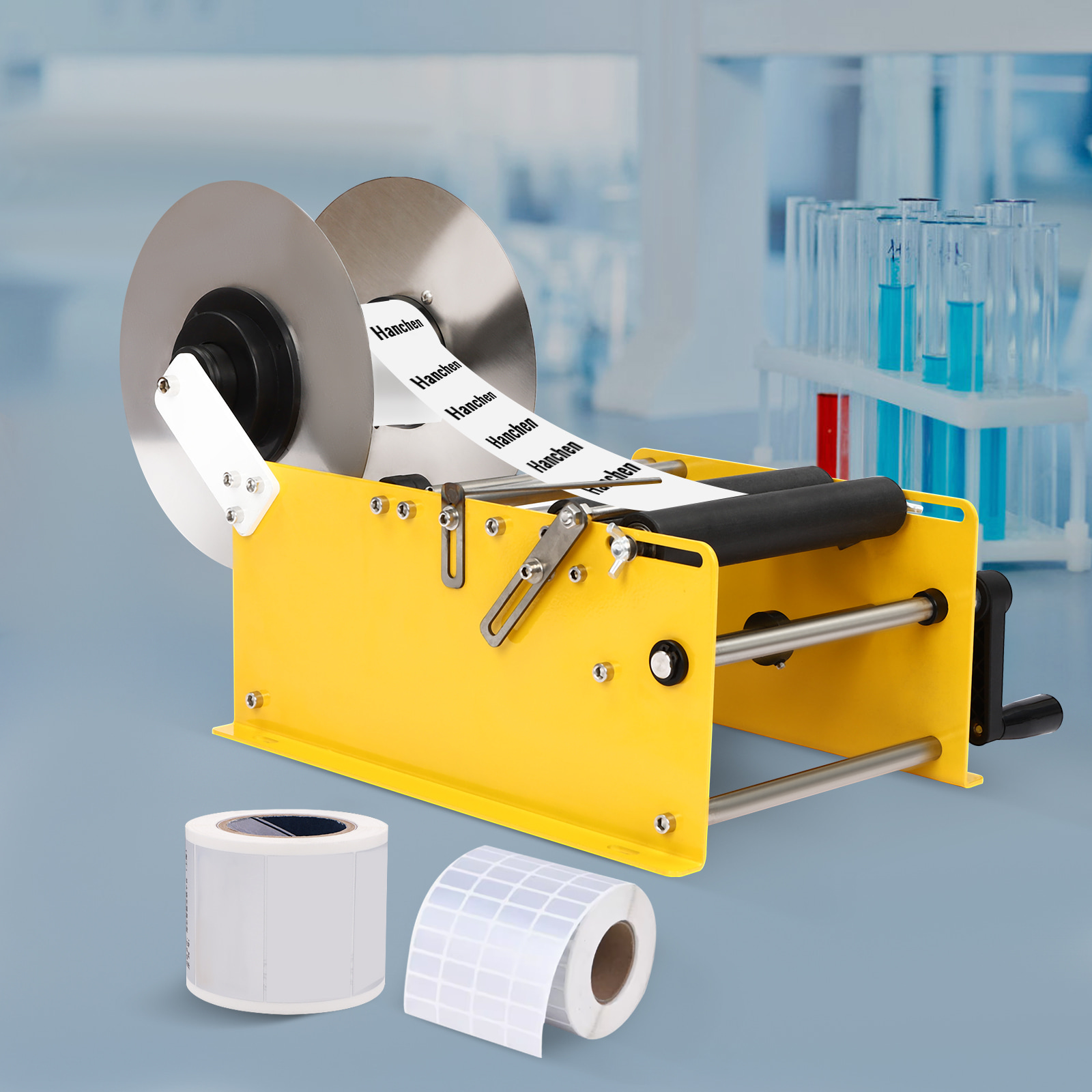 25-120mm Labeling Machine, Manual Bottle Labeling Machine, Labeling Machine for Round Bottle - Yellow 25-120mm Labeling Machine, Manual Bottle Labeling Machine, Labeling Machine for Round Bottle - Yellow