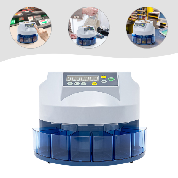 8 Slot Coin Cleaner European Standard 14-13*10.5in Suitable for All American Coins and Can Be Used in Businesses Shops Homes 0℃～40℃