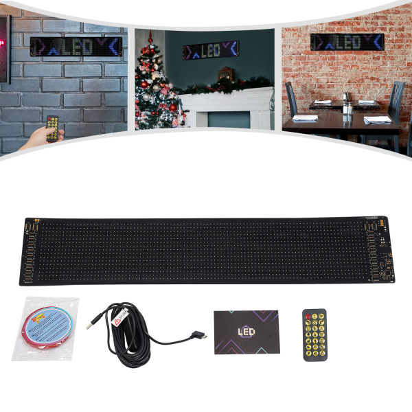 59.5cm*12cm Flexible LED Screen, LED Display Board, Flexible LED Sign for Car, Shop, Bar, Advertising