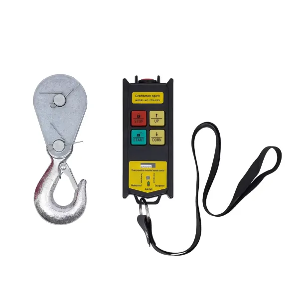 440LBS 230V electric winch with wireless remote control 440LBS with remote control and slings electric winch