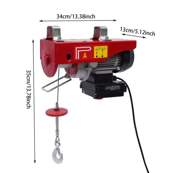 440LBS 230V electric winch with wireless remote control 440LBS with remote control and slings electric winch